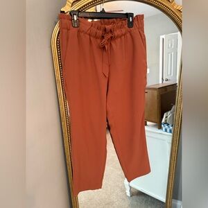 Rust Orange Drawstring Pants
